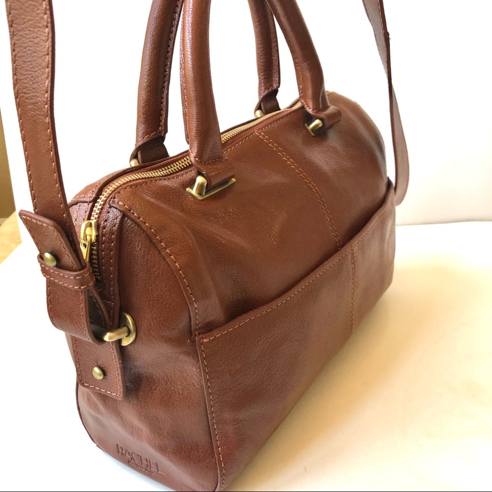 RACHEL Rachel Roy Gorgeous Cognac Glazed Vachetta Leather